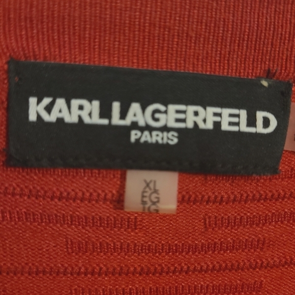 Karl Lagerfeld | Women's Classic Red Button-Down Cardigan Sweater (Size XL) - Picture 2 of 13